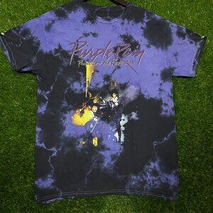 Prince and the Revolution Purple Rain Tie-dye T-shirt size Small